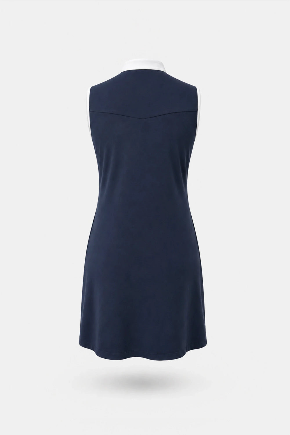 The Sleeveless Zip Golf Dress - Navy