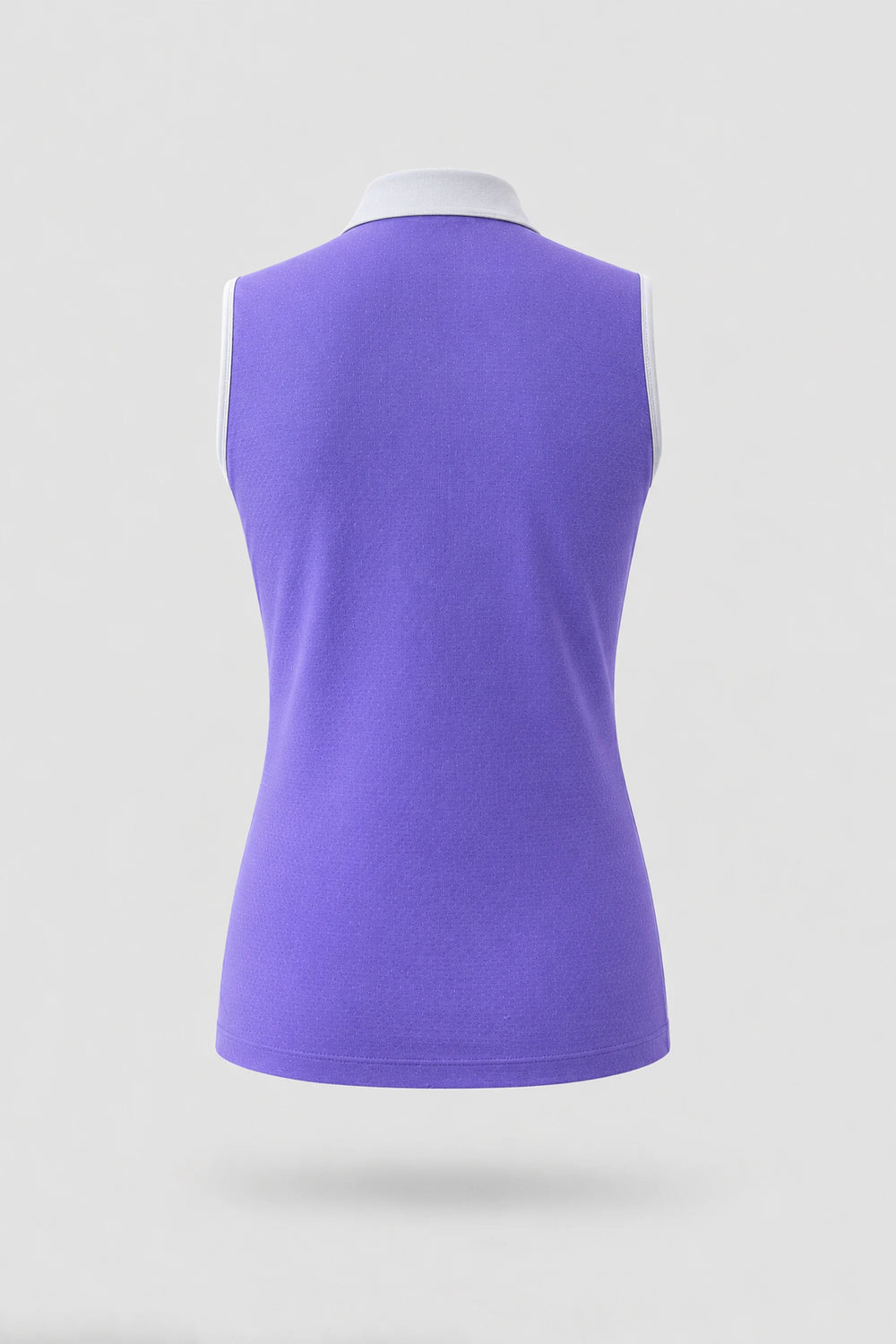 The Sleeveless Zip Neck Golf Polo - Violet