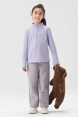 Quick-Dry Grid Fleece Pullover - Lavender Mist