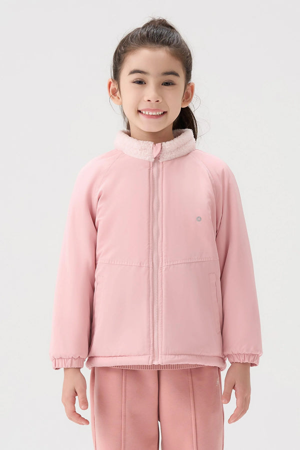 Cozy Reversible Fleece Jacket - Dusty Rose