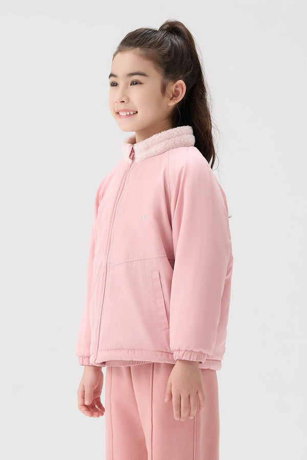 Cozy Reversible Fleece Jacket - Dusty Rose