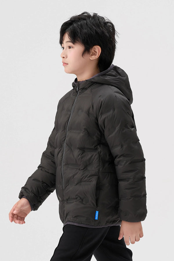 Lightweight Goose Down Coat - Charcoal