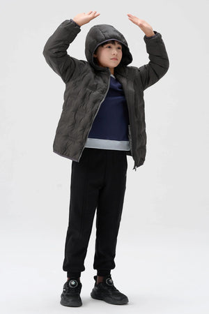 Lightweight Goose Down Coat - Charcoal