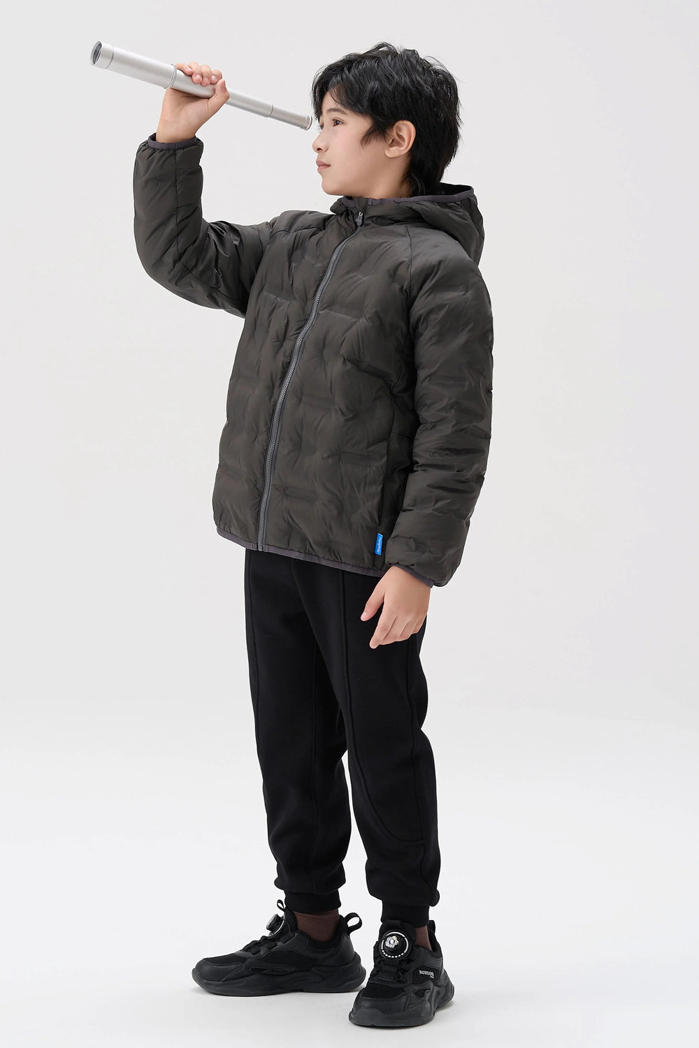 Lightweight Goose Down Coat - Charcoal