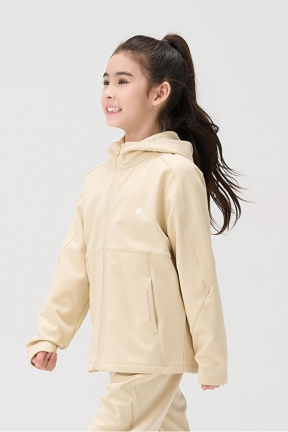 Windproof Cloud-Fleece Jacket - Ivory Beige