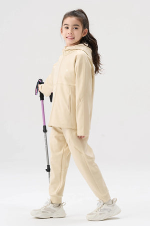 Windproof Cloud-Fleece Pants - Ivory Beige
