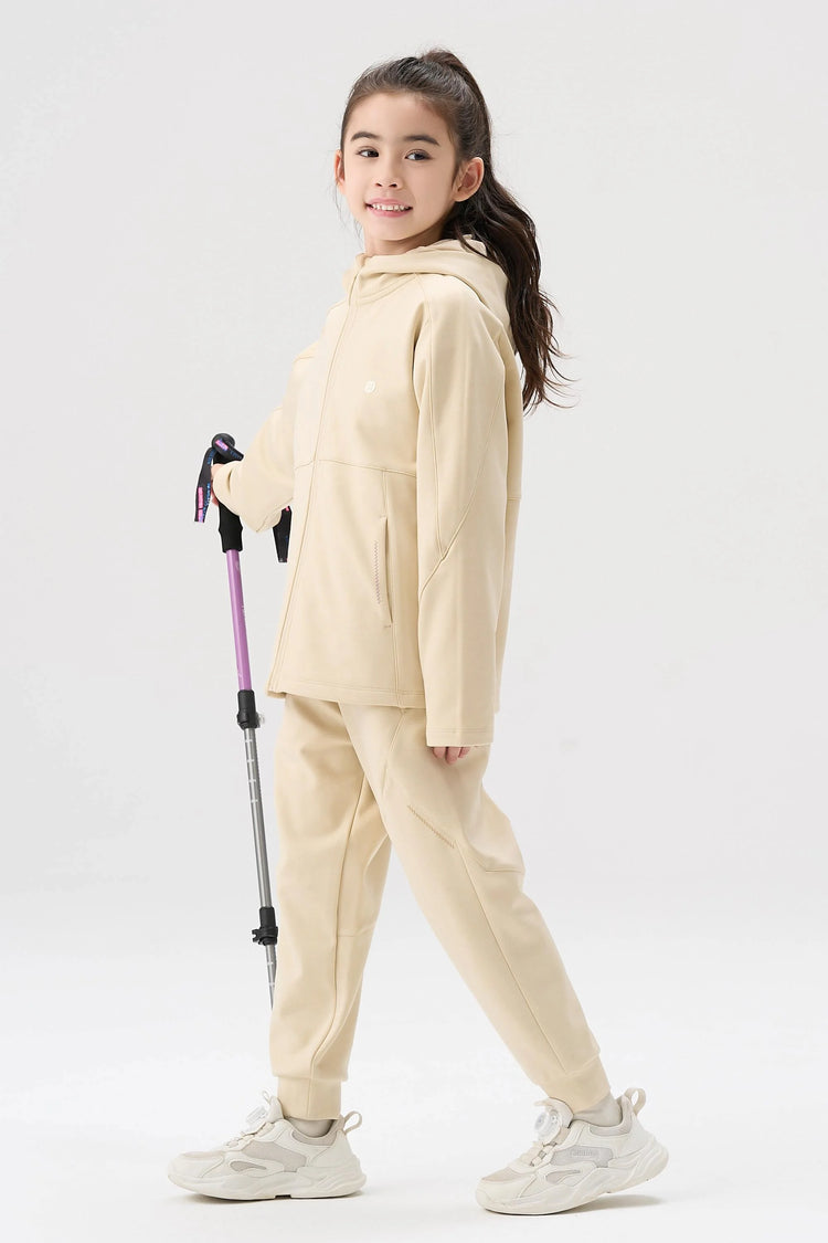 Windproof Cloud-Fleece Pants - Ivory Beige