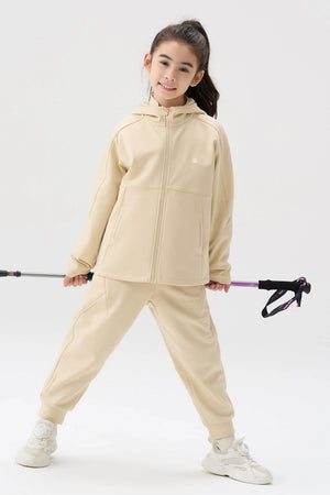 Windproof Cloud-Fleece Pants - Ivory Beige