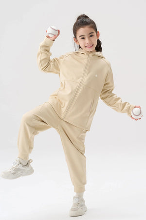 Windproof Cloud-Fleece Pants - Ivory Beige
