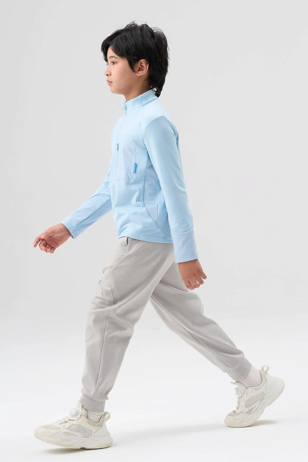 Windproof Cloud-Fleece Pants - Light Grey