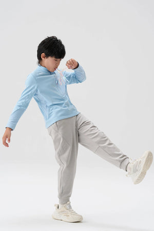 Quick-Dry Grid Fleece Pullover - Dusty Blue