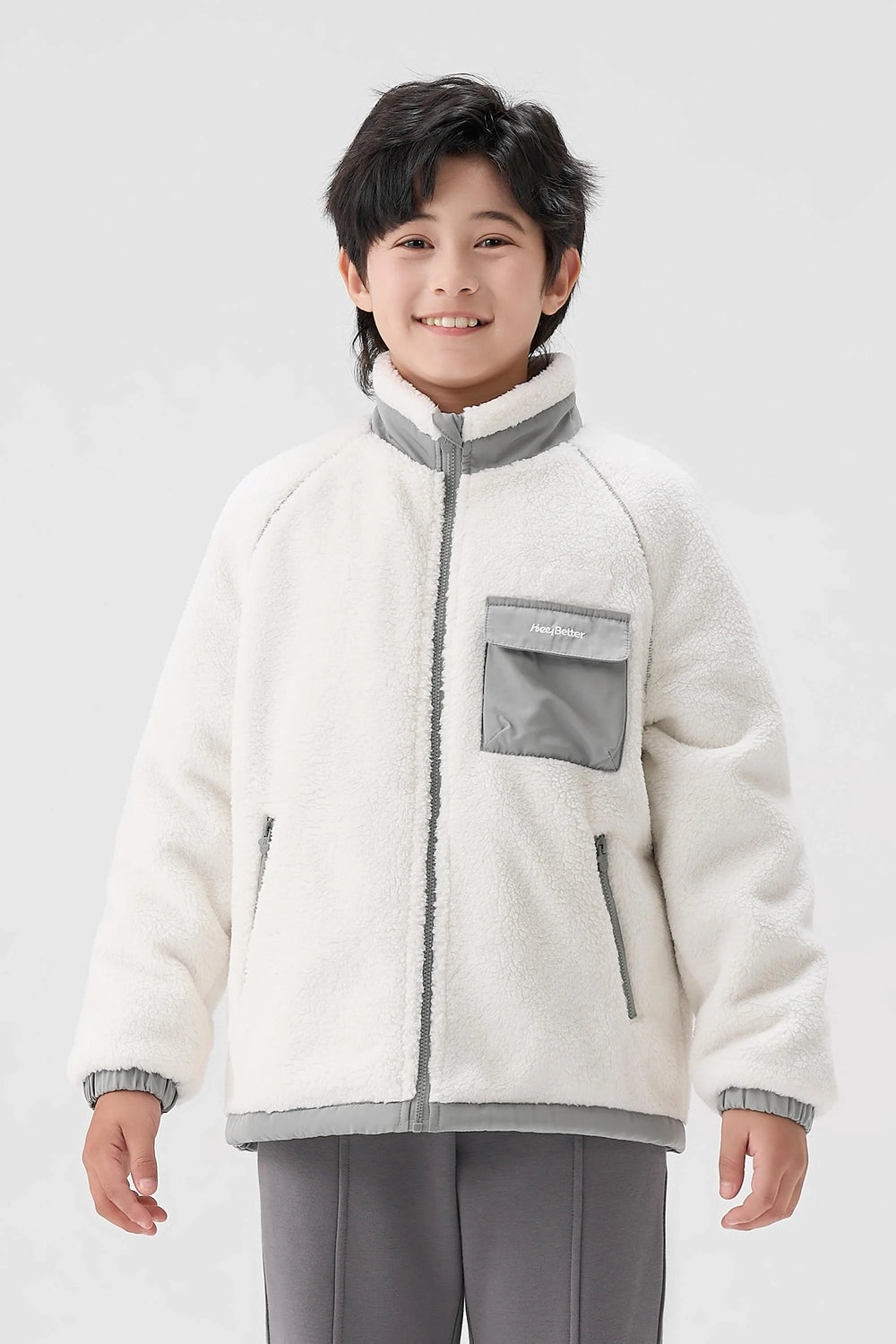 Reversible Cozy Fleece Jacket - Classic White