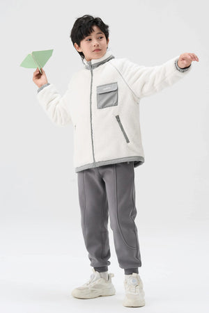 Reversible Cozy Fleece Jacket - Classic White