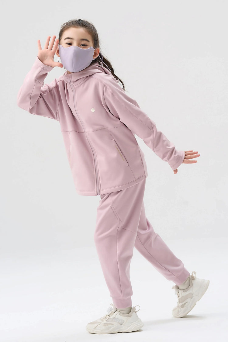 Windproof Cloud-Fleece Pants - Dusty Rose