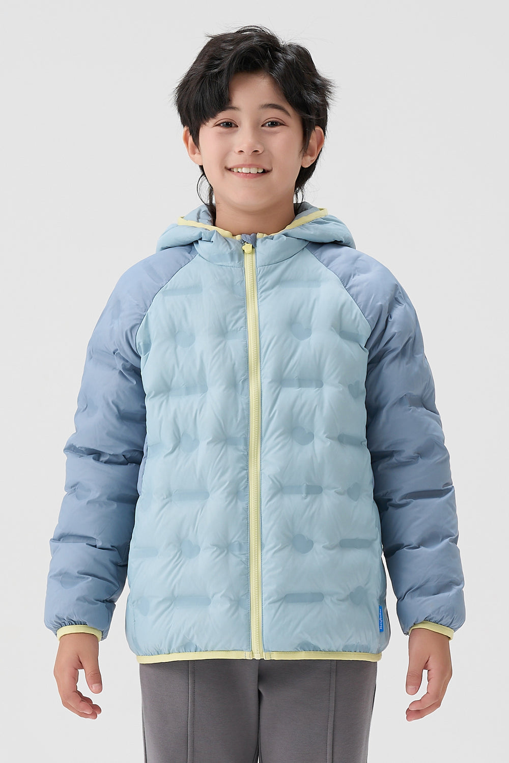 Lightweight Goose Down Coat - Dusty Blue
