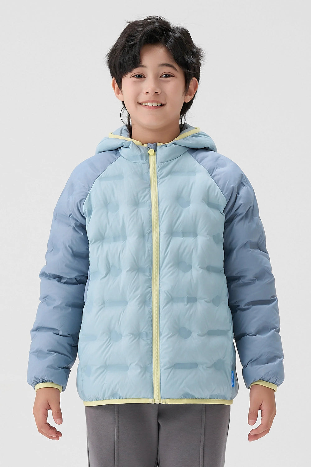Lightweight Goose Down Coat - Dusty Blue