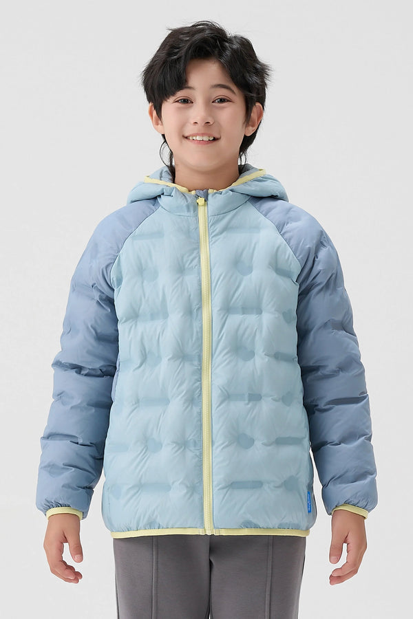 Lightweight Goose Down Coat - Dusty Blue