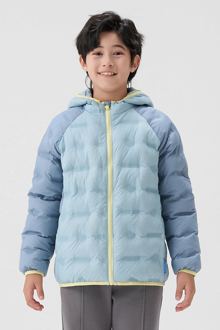 Lightweight Goose Down Coat - Dusty Blue