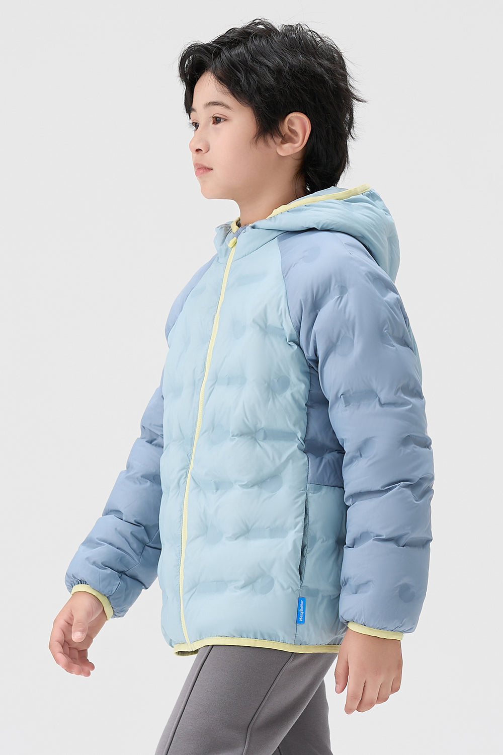Lightweight Goose Down Coat - Dusty Blue