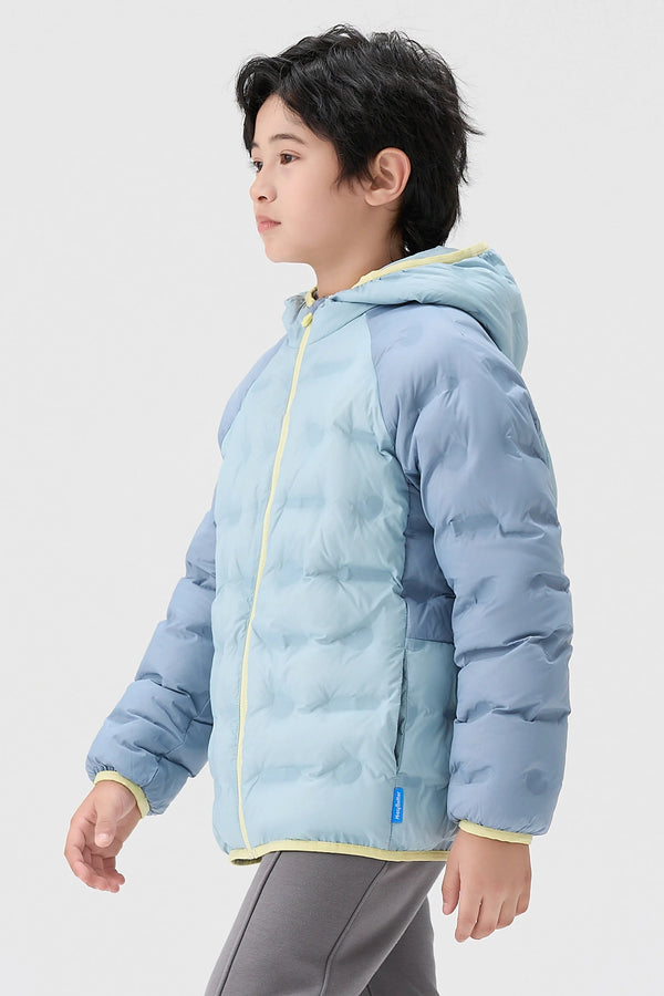 Lightweight Goose Down Coat - Dusty Blue