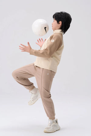 Grid-Fleece Windproof Jacket - Sandstone