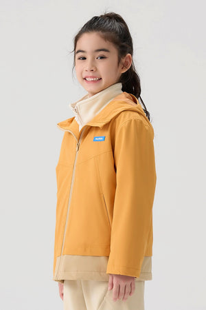 Waterproof Windproof Fleece Jacket - Burnt Orange