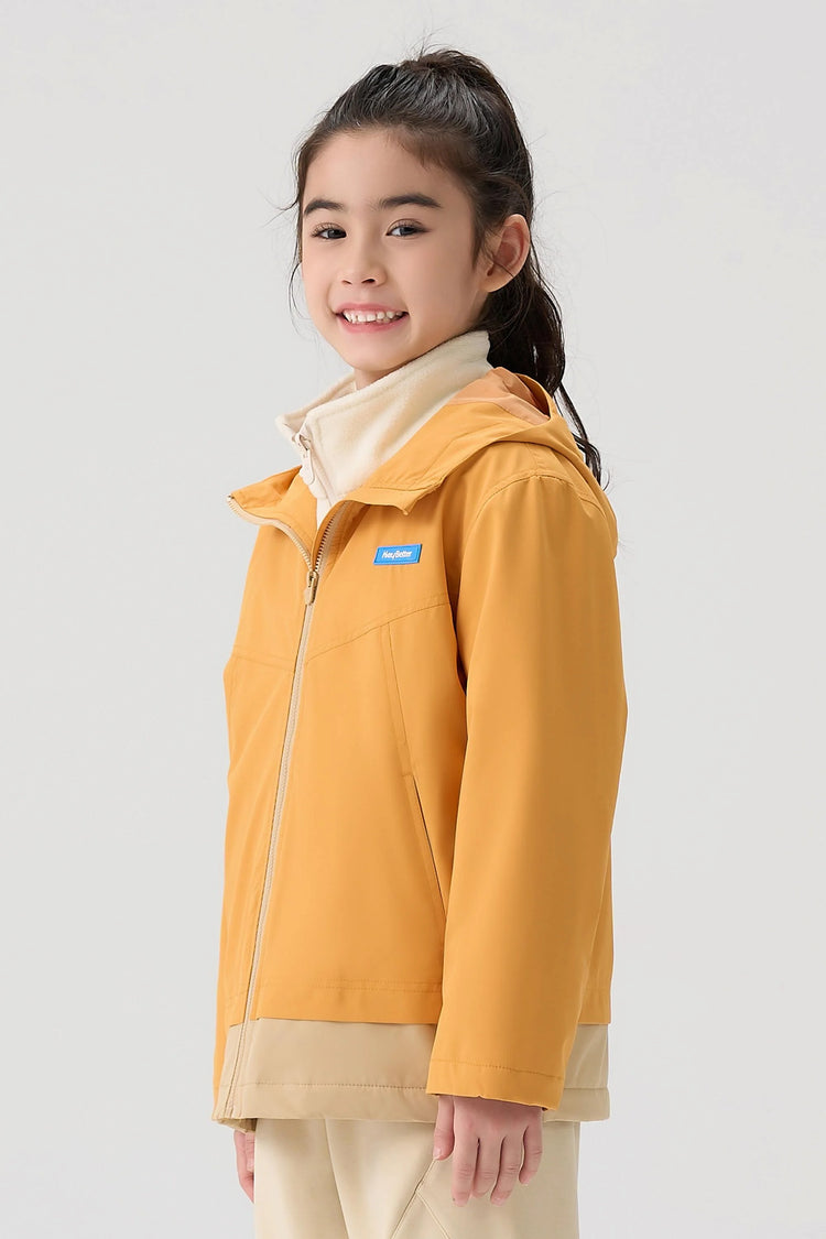 Waterproof Windproof Fleece Jacket - Burnt Orange