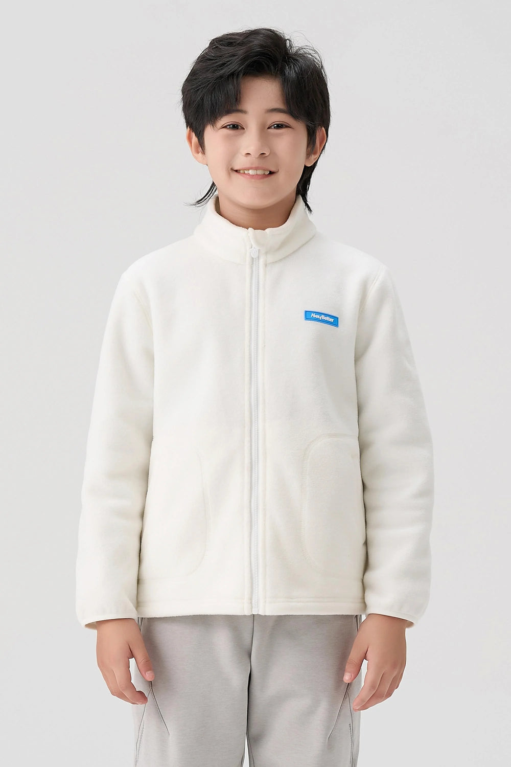 Lightweight Extra-Warm Fleece Jacket - Classic White