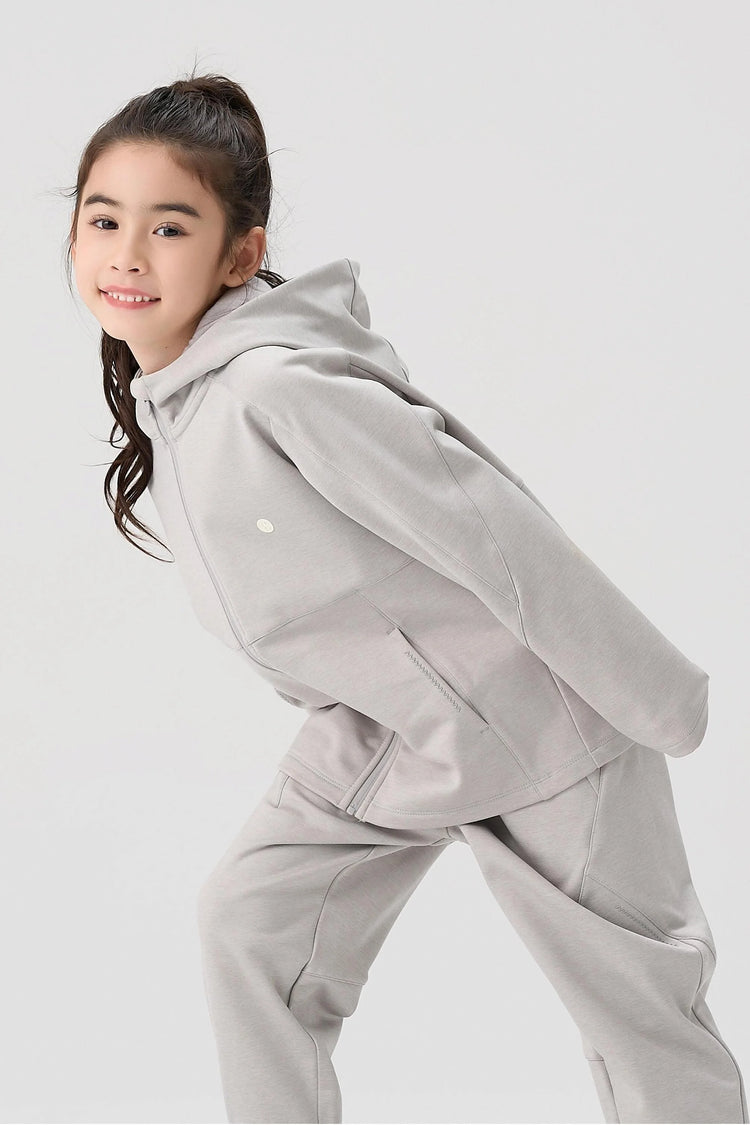 Windproof Cloud-Fleece Jacket - Light Grey