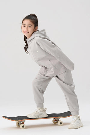 Windproof Cloud-Fleece Pants - Light Grey