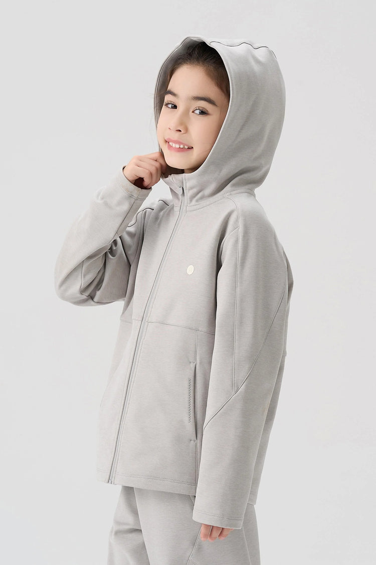 Windproof Cloud-Fleece Jacket - Light Grey