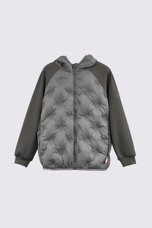 Colorblock Down Jacket - Slate Grey
