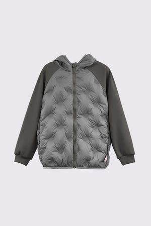 Colorblock Down Jacket - Slate Grey
