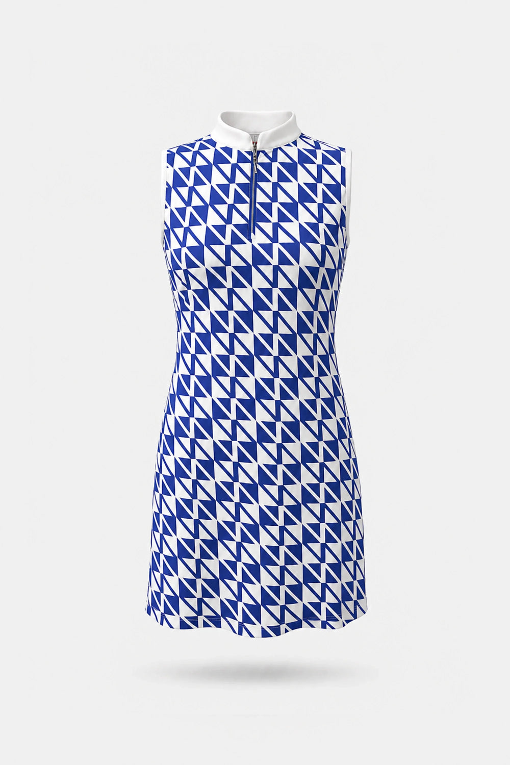 The Sleeveless Zip Golf Dress - Signature Blue