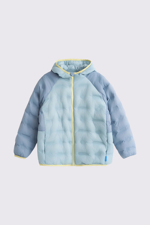 Lightweight Goose Down Coat - Dusty Blue