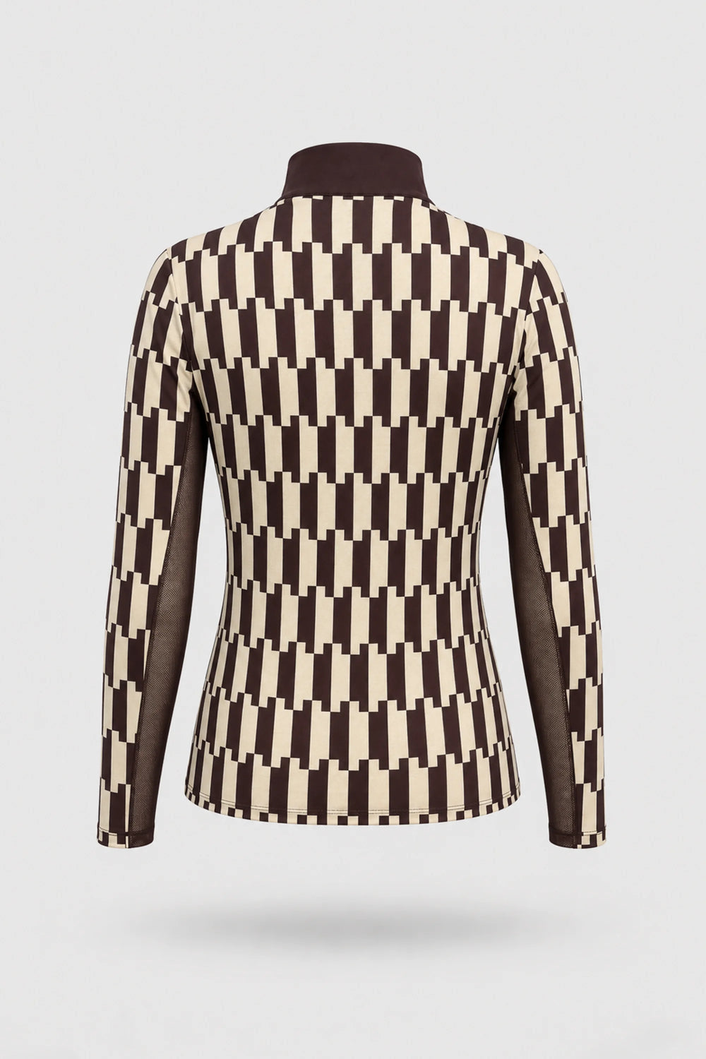 The Long Sleeve Zip Neck Golf Top - Verona Print