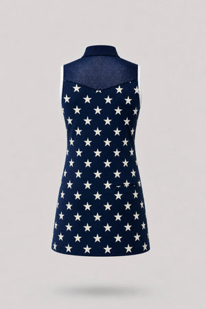 The Sleeveless Zip Golf Dress - Starfield