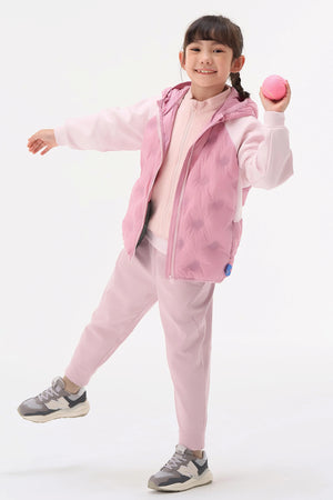 Colorblock Down Jacket - Dusty Rose