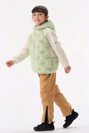 Colorblock Down Jacket - Sage Green