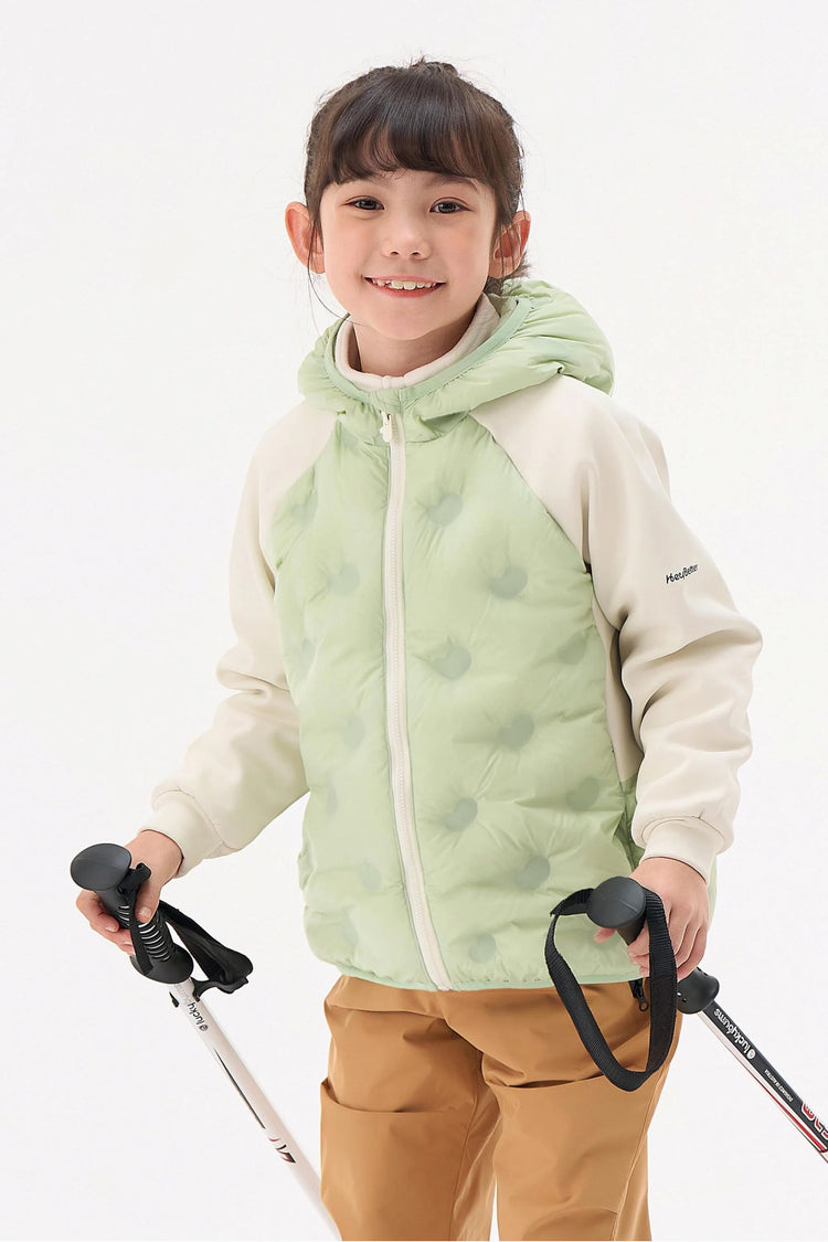 Colorblock Down Jacket - Sage Green