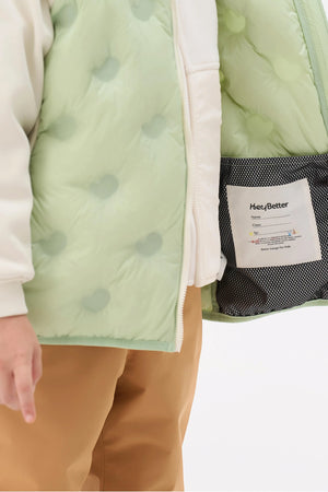 Colorblock Down Jacket - Sage Green
