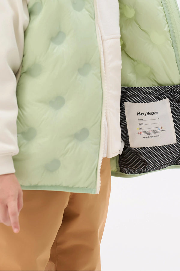Colorblock Down Jacket - Sage Green