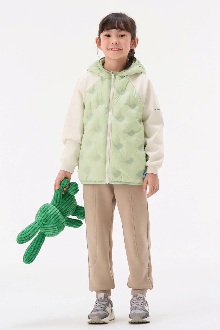 Colorblock Down Jacket - Sage Green