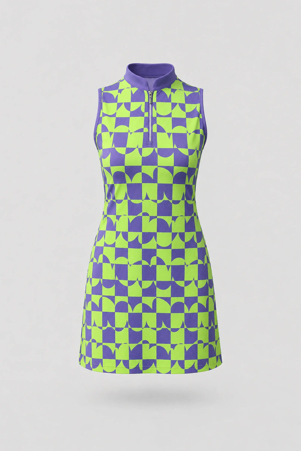 The Sleeveless Zip Golf Dress - Paradox Geo