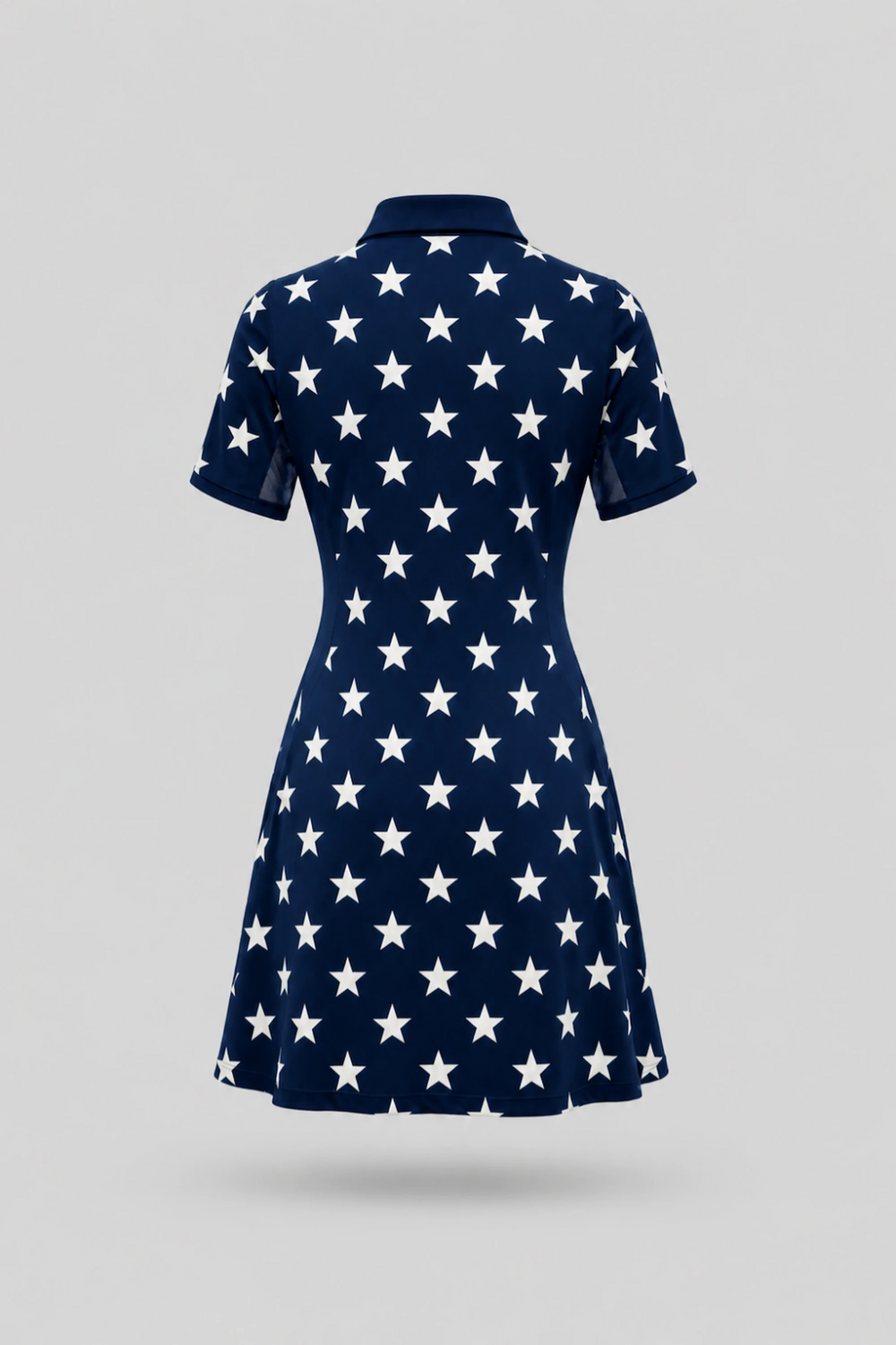The Contour Zip Polo Golf Dress - Starfield