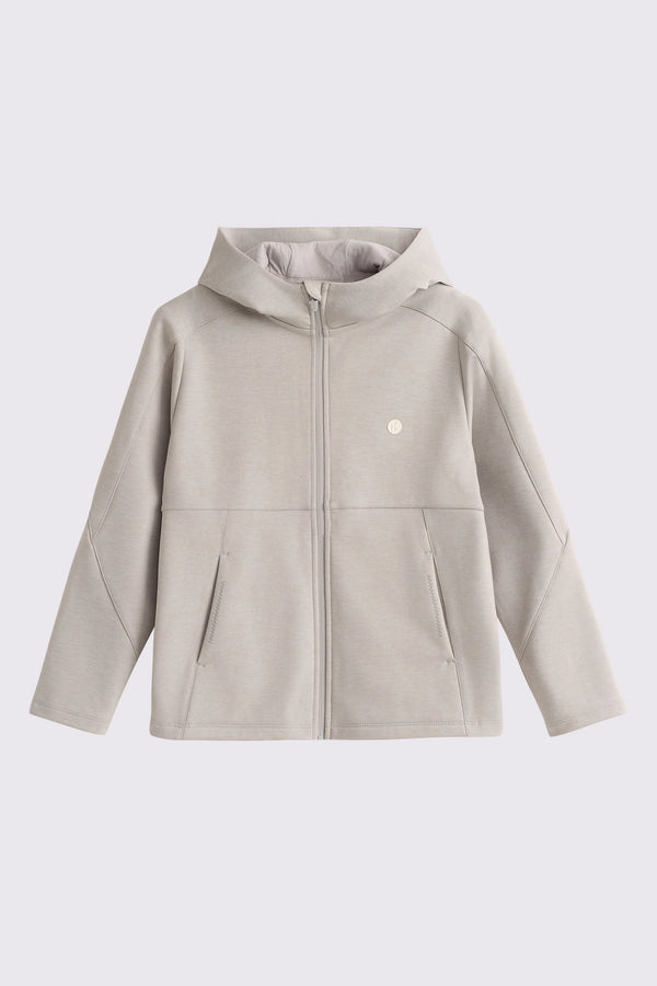 Windproof Cloud-Fleece Jacket - Light Grey