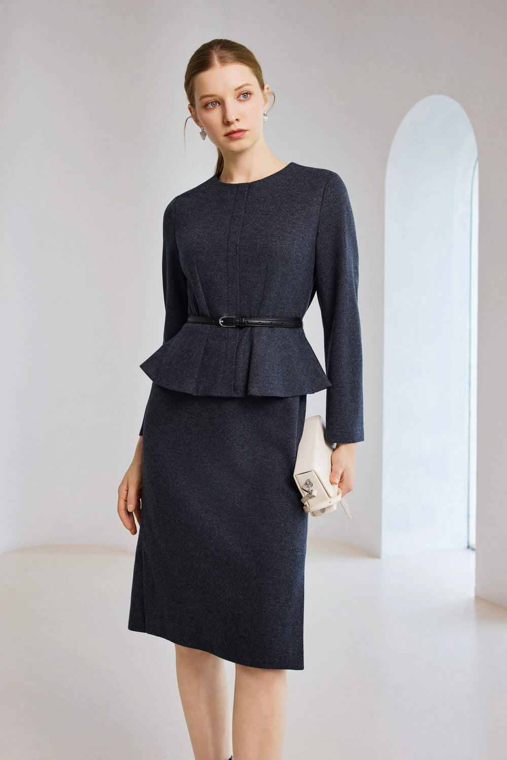 Women's Peplum Knit Dress