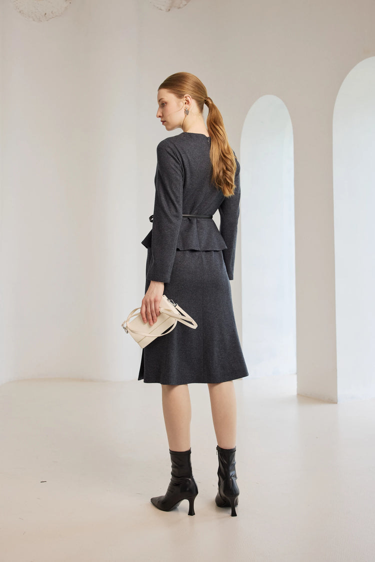 Women's Peplum Knit Dress