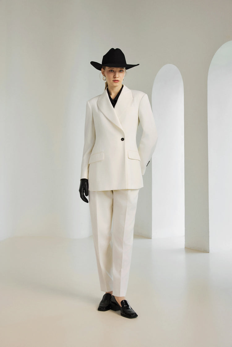 Women's Pleated Tapered Trousers