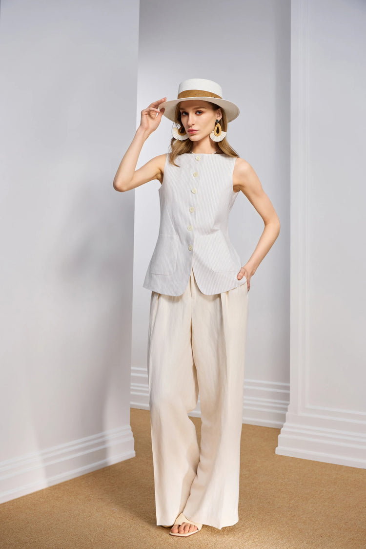 Women's Button-Front Vest Top